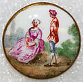 Button, porcelain, French