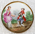 Button, porcelain, French