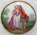 Button, porcelain, French