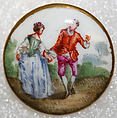 Button, porcelain, French