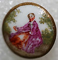 Button, porcelain, French