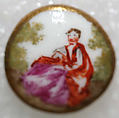 Button, porcelain, French