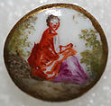 Button, porcelain, French