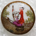 Button, porcelain, French