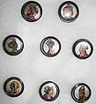 Button, porcelain, metal, European