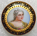 Button, porcelain, metal, French