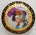 Button, porcelain, metal, French