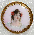Button, porcelain, probably European