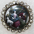 Button, enamel, rhinestones, French