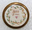 Button, ivory, glass, French
