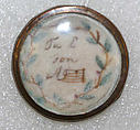 Button, ivory, glass, French