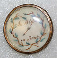 Button, ivory, glass, French