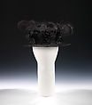 Mourning hat, Crocker, silk, feathers, American