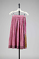 Skirt, Carolyn Schnurer American, Cotton, metallic, American