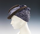 Hat, Schiaparelli French, wool, silk, French