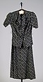 Dress, Schiaparelli  French, Cotton, French