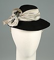 Doll hat, Schiaparelli (French, founded 1927), Wool, silk, French
