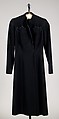 Coat, Schiaparelli  French, wool, leather, French