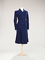 Suit, Elsa Schiaparelli  Italian, wool, plastic (cellulose acetate, cellulose nitrate), French
