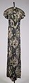 Evening dress, Schiaparelli  French, Silk, metallic, French