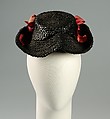 Sailor hat, Schiaparelli (French, founded 1927), Straw, silk, French