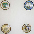 Button, glass, pearl, metal, French