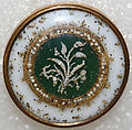 Button, glass, pearl, metal, French
