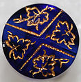 Button, glass, American or European