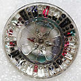 Button, glass, American or European