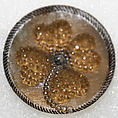 Button, glass, American or European