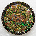 Button, glass, American or European