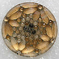 Button, glass, American or European