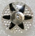 Button, glass, American or European