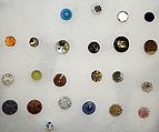 Button, glass, American or European