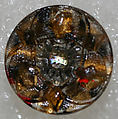 Button, glass, American or European