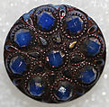 Button, glass, American or European