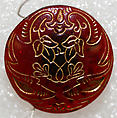 Button, glass, American or European