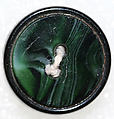 Button, glass, American or European