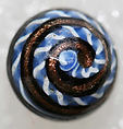 Button, glass, American or European