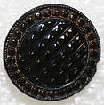 Button, glass, American or European