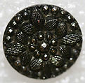 Button, glass, American or European