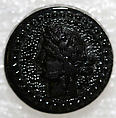 Button, glass, American or European