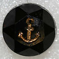 Button, glass, American or European