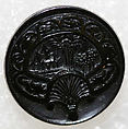Button, glass, American or European