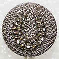 Button, glass, American or European