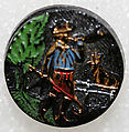 Button, glass, American or European
