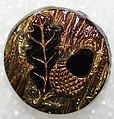 Button, glass, American or European
