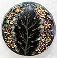 Button, glass, American or European