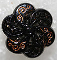 Button, glass, American or European