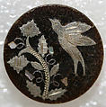 Button, horn, mother-of-pearl, paper, metal, British